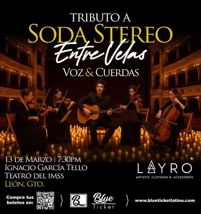 ENTRE VELAS Tributo a Soda Estereo en Leon